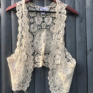 Imaginary Voyage Crochet Open Vest